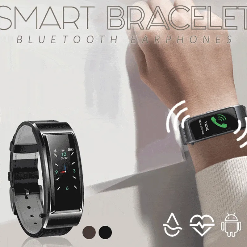 2-in-1 Smart Bracelet With Bluetooth Earphones