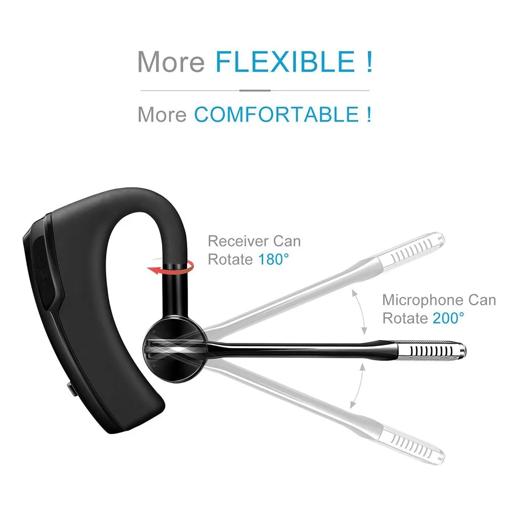 2019 Newest Bluetooth Headset K6 Wireless Bluetooth Earphone Earbuds Stereo HD Mic Handsfree Business Headset for smart phone PC