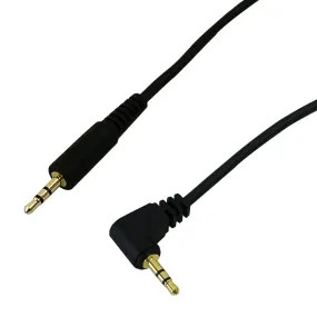 2.5mm Stereo Male Straight to Male Right Angle Cable - Riser Rated CMR/FT4