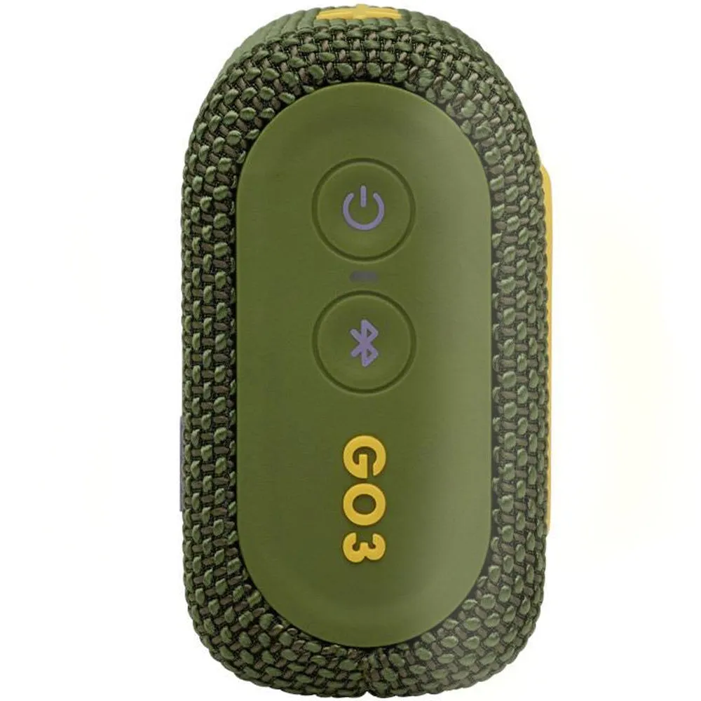 2x JBL Go 3 Portable Waterproof Wireless IP67 Dustproof Outdoor Bluetooth Speaker (Green)