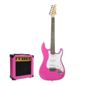 39.5" Full Size Electric Guitar Kit for Beginners with 10W Amplifier, Pink