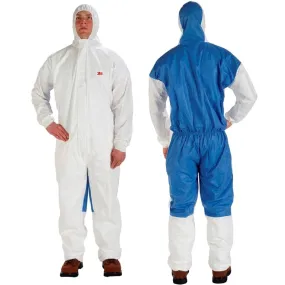 3M 4535 Protective Coverall Type 5/6, White & Blue, Case of 20