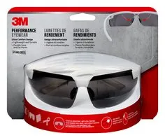 3M™ Performance Eyewear Anti-Fog, 47080H1-DC, White, Gray Lens, 4/case