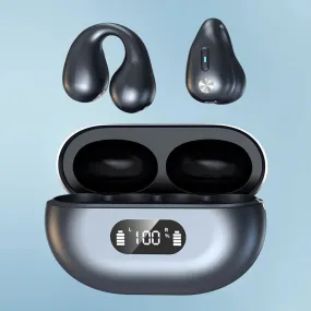 5.3 Bluetooth Open Ear Clip Wireless Earbuds with Earhooks & Digital-Bluetooth Earbuds