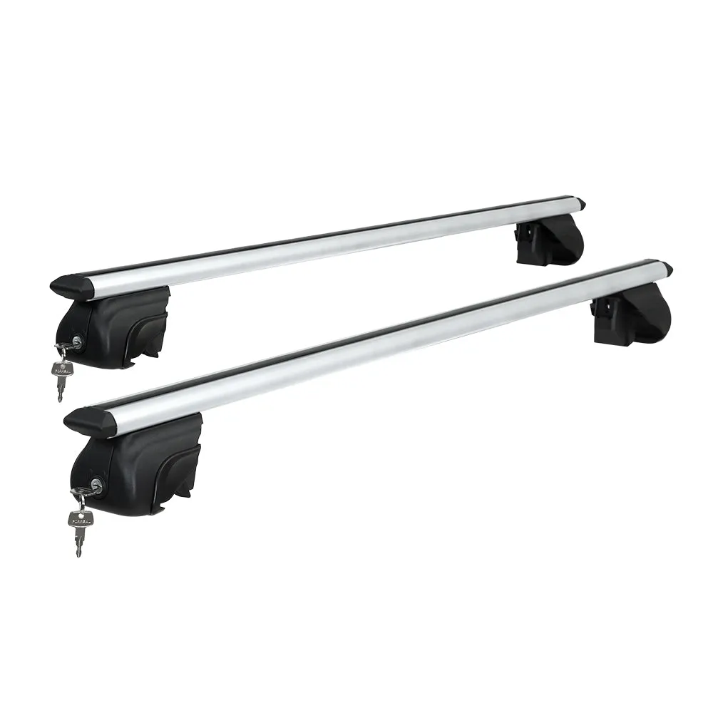 Adjustable Aluminium Car Roof Racks 126cm - Universal Aerodynamic Holder by Upgraded