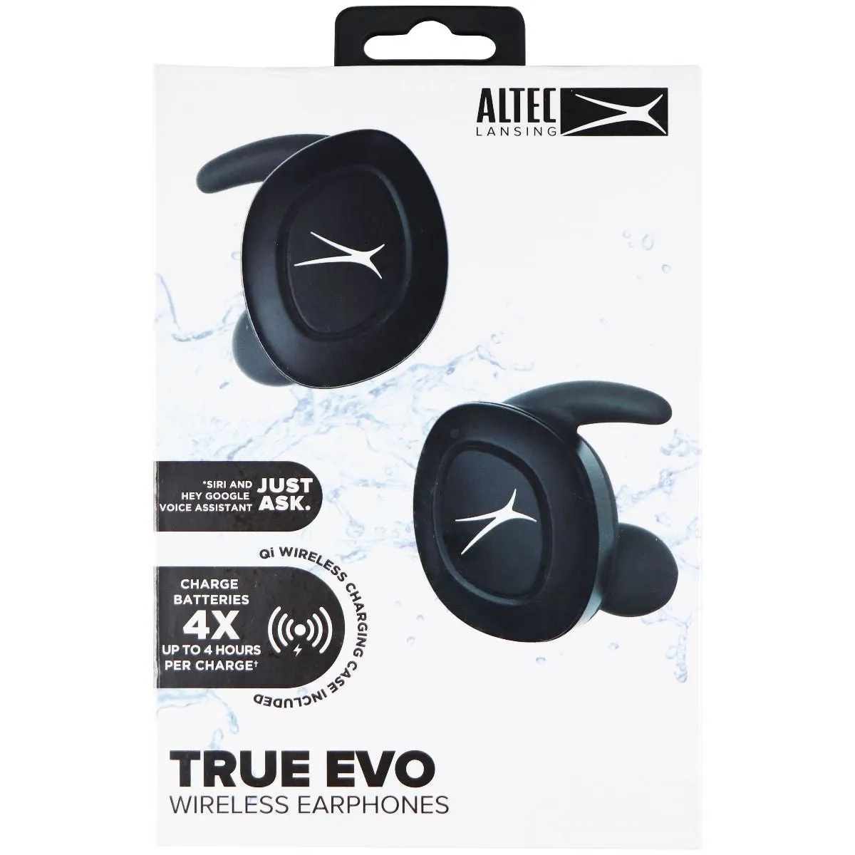 Altec Lansing MZX658 True Evo Waterproof Bluetooth Earphones with Case - Black