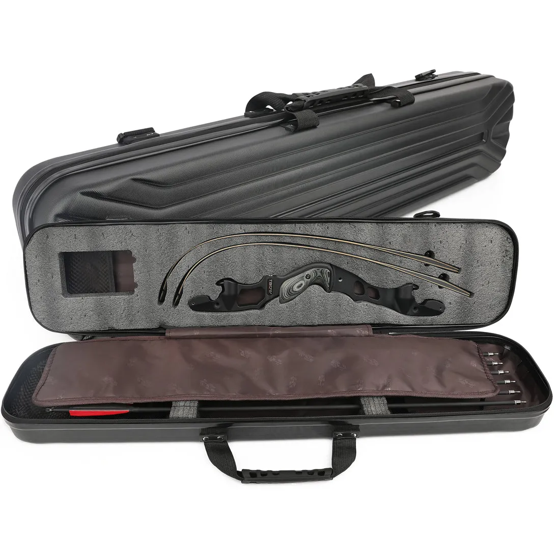 AMEYXGS Archery Takedown Recurve Case With TBOW Bow & Arrows