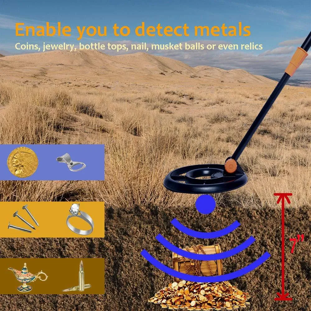 AMYSPORTS Best Professional Gold Metal Detector Waterproof Treasure Hunting Tools Gifts for Camping Holidays