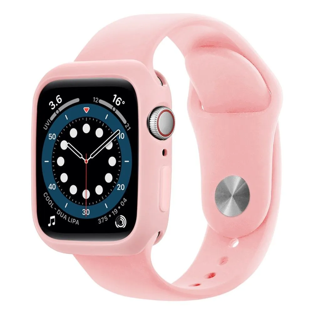 Apple Watch (45mm) candy color button TPU cover - Pink / Pink