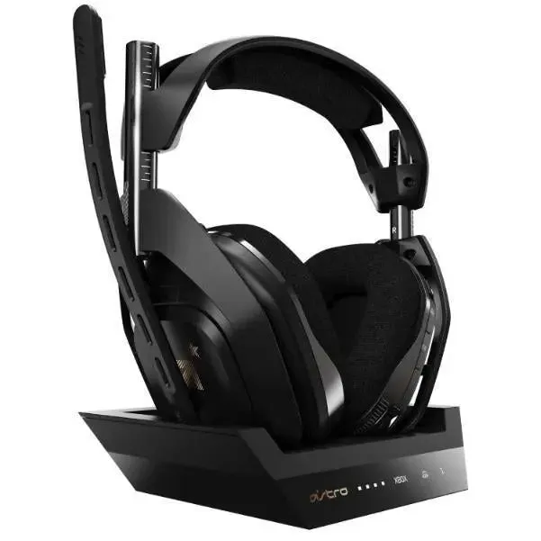 Astro A50 Gen 4 Wireless Gaming Headphones And Base Station For Xbox and PC With Leather Earpads