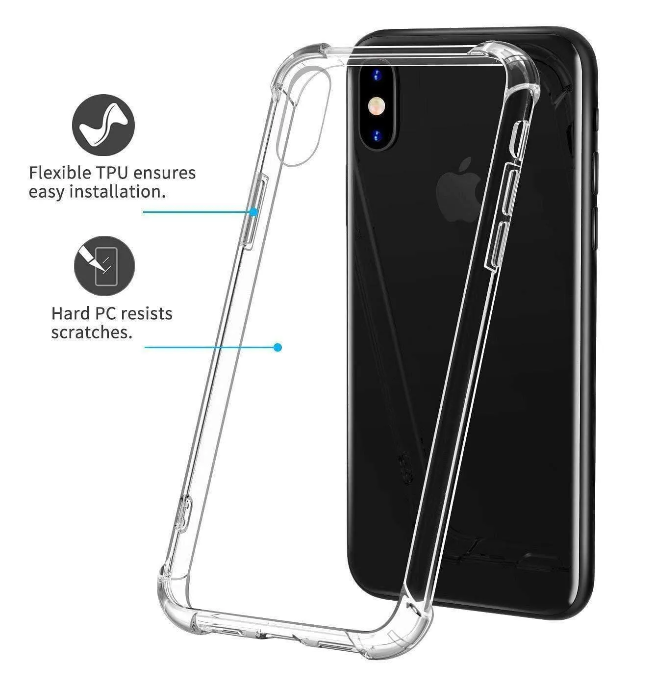 Atouchbo King Kong Armor Protective Case for iPhone 12 / 12 Pro (6.1") Anti-Shock Mobile Case Clear