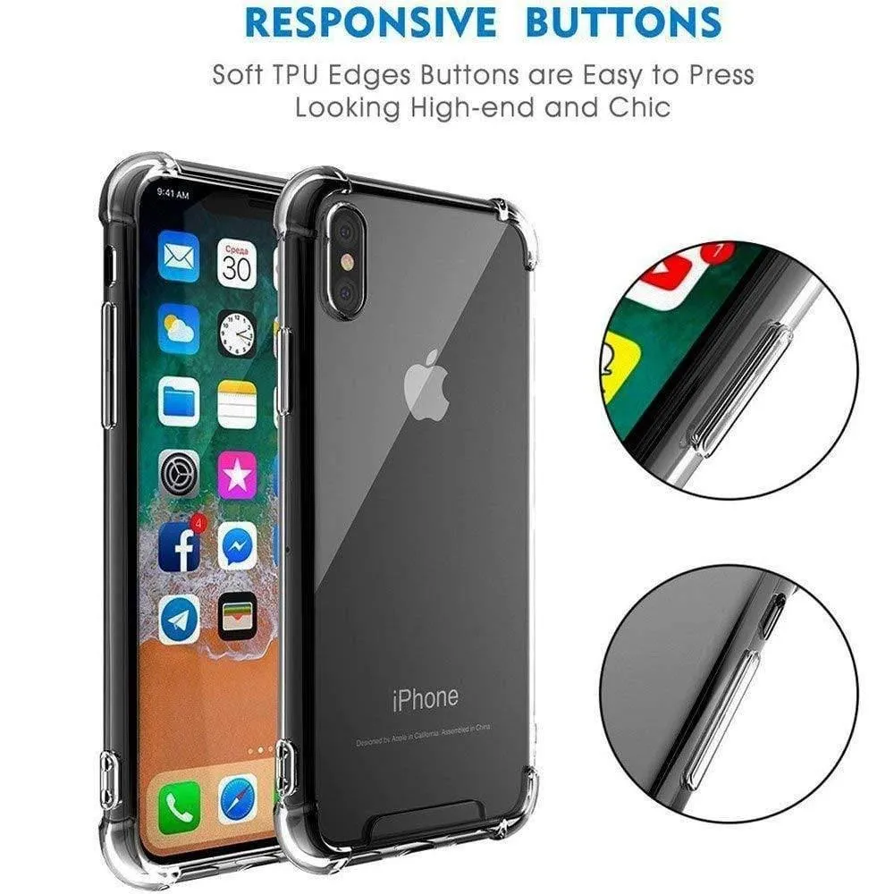 Atouchbo King Kong Armor Protective Case for iPhone 12 / 12 Pro (6.1") Anti-Shock Mobile Case Clear