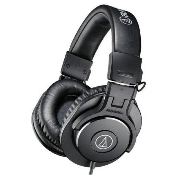 Audio Technica Ath-m30x Professional Studio Monitor Headphones, Closed-back