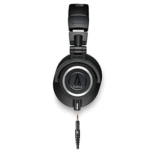 Audio-Technica ATH-M50X Professional Studio Monitor Headphones, Black, Professional Grade, Critically Acclaimed, with Detachable Cable