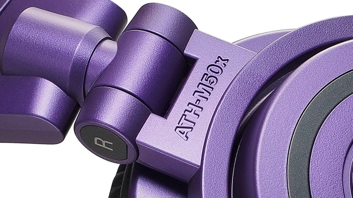 AUDIO TECHNICA PROFESSIONAL STUDIO MONITOR HEADPHONE M50X LIMITED EDITION PURPLE BLACK, CLOSED-BACK