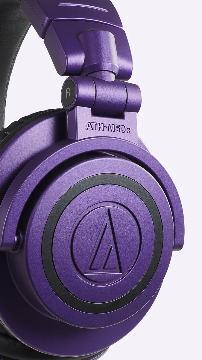 AUDIO TECHNICA PROFESSIONAL STUDIO MONITOR HEADPHONE M50X LIMITED EDITION PURPLE BLACK, CLOSED-BACK