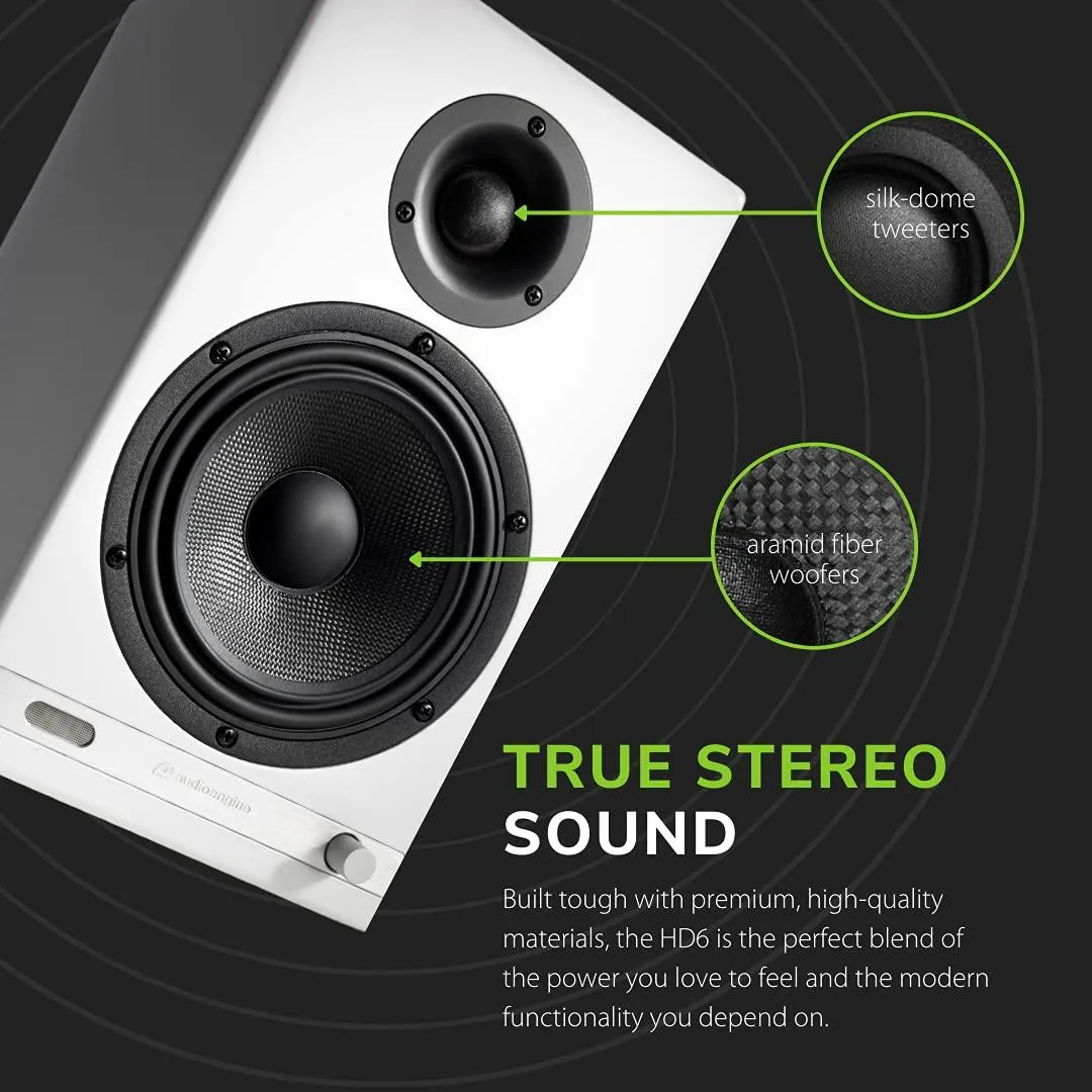 Audioengine HD6 Wireless Speakers with Bluetooth - 150W.