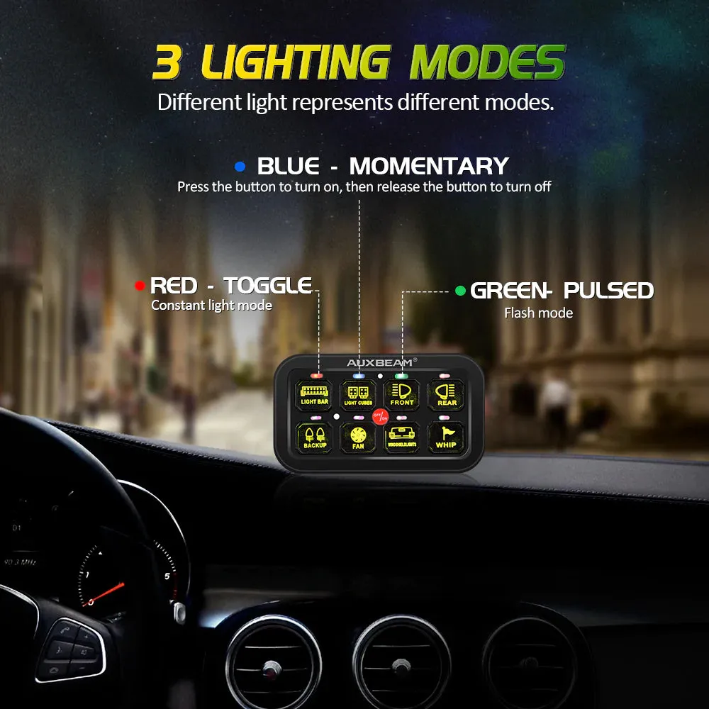 Auxbeam AR-800 RGB Bluetooth Switch Panel