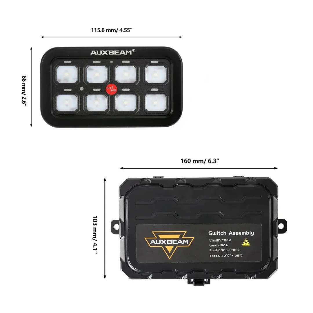 Auxbeam AR-800 RGB Bluetooth Switch Panel