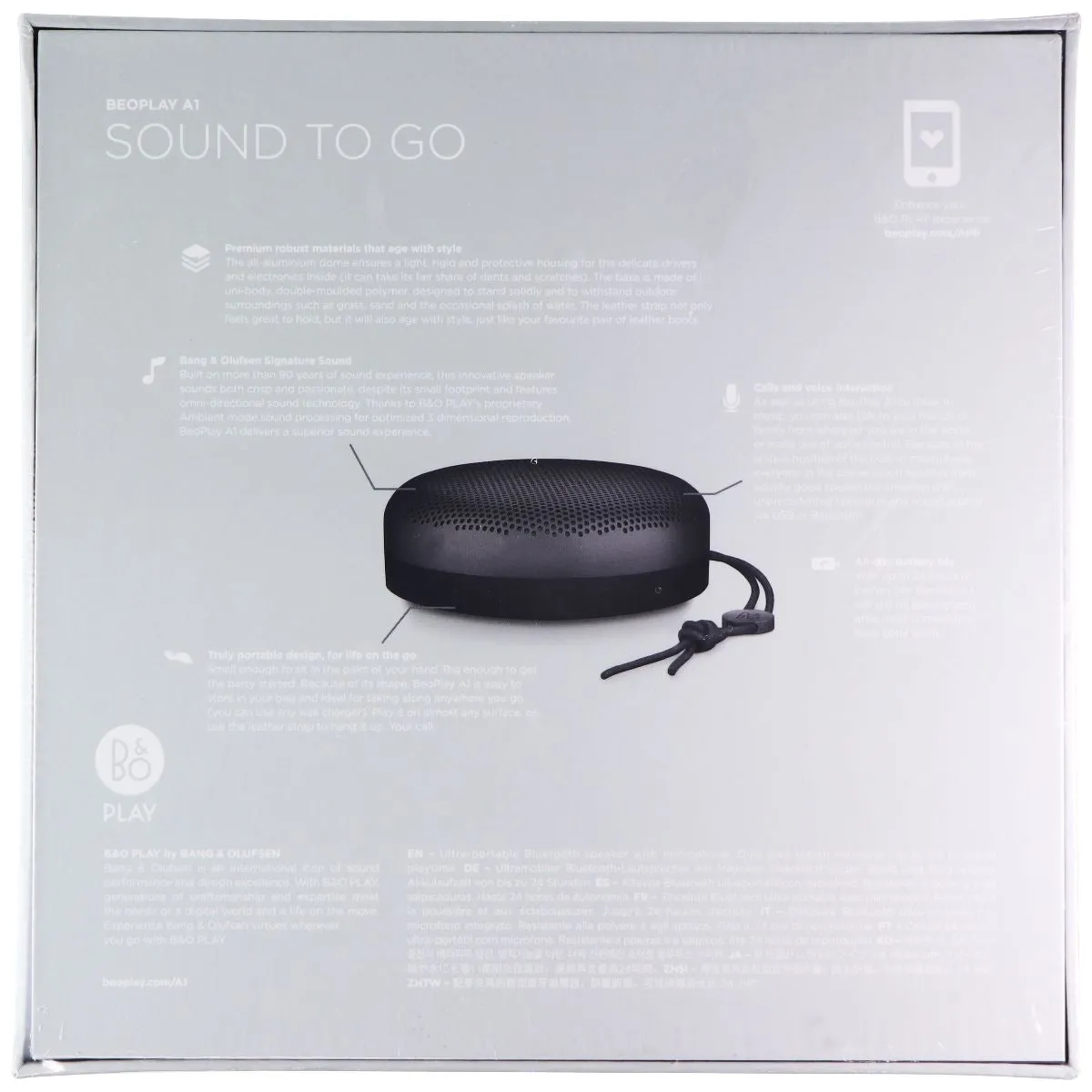 B&O PLAY A1 Portable Bluetooth Speaker - Black (1297826)