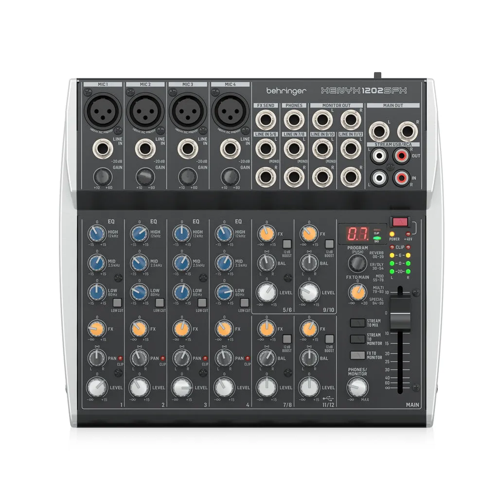 Behringer Xenyx 1202SFX 12ch Mixer W/USB & FX