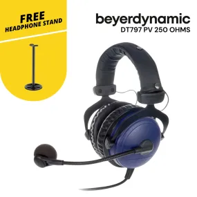 BEYERDYNAMIC DT797 PV 250 OHMS HEADSET WITH CONDENSER MICROPHONE CLOSED BACK