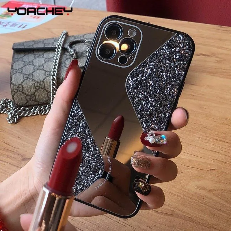 Bling Glitter Make-Up Mirror Phone Case