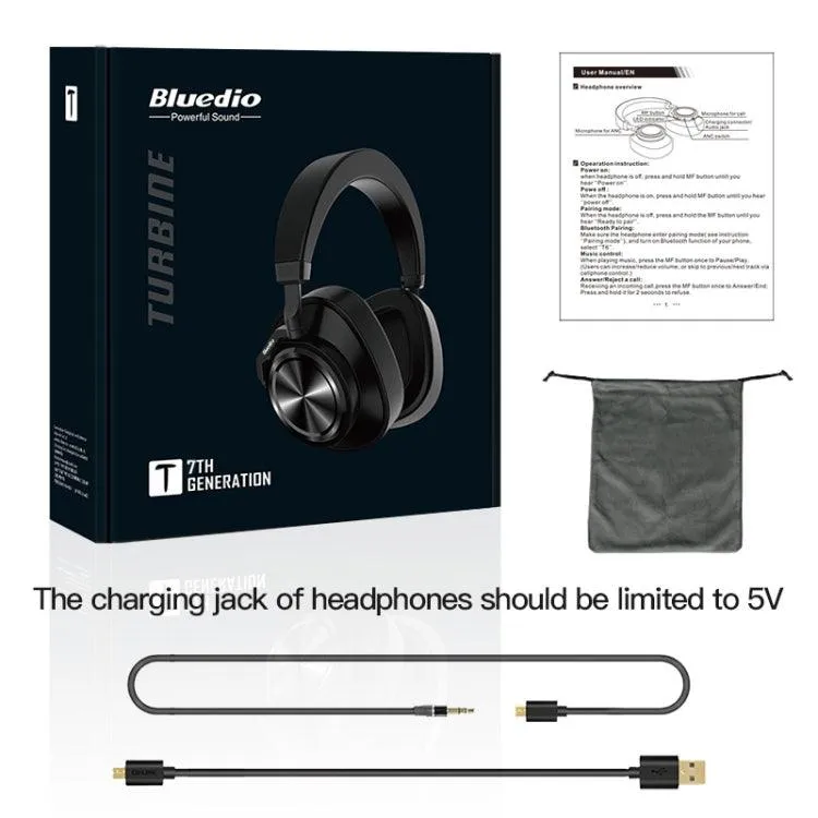 Bluedio T7 Bluetooth 5.0 Wireless Headphones with Long Battery Life and VOIP Support