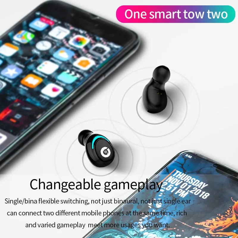 Bluetooth 5.0 Wireless Earphone TWS In Ear Headphones Handsfree Earphones Headphone Sport Earbuds Headset For Phone With Mic