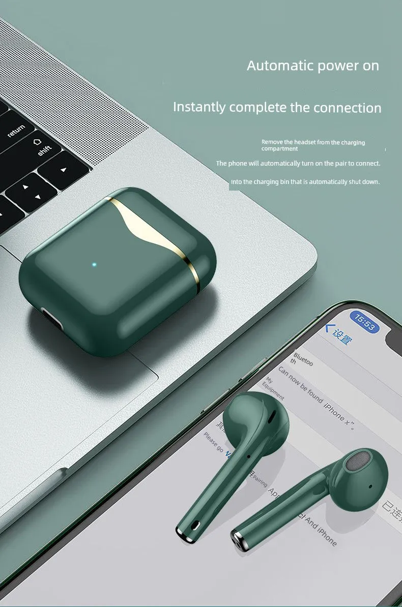 Bluetooth Headset Wireless Original Genuine Goods Sports Noise Reduction New Arrival Ultra-Long Life Battery Female Male Game Semi-in-Ear