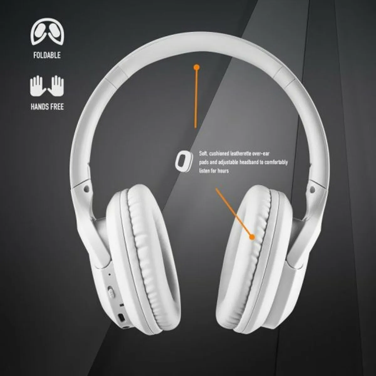 Bluetooth Headset with Microphone NGS White