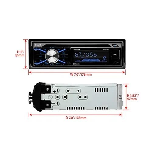 BOSS Audio Systems 508UAB Car Stereo With Bluetooth - Single Din, CD Player, Aux-in, USB, Built-in Microphone, AM/FM Radio Receiver