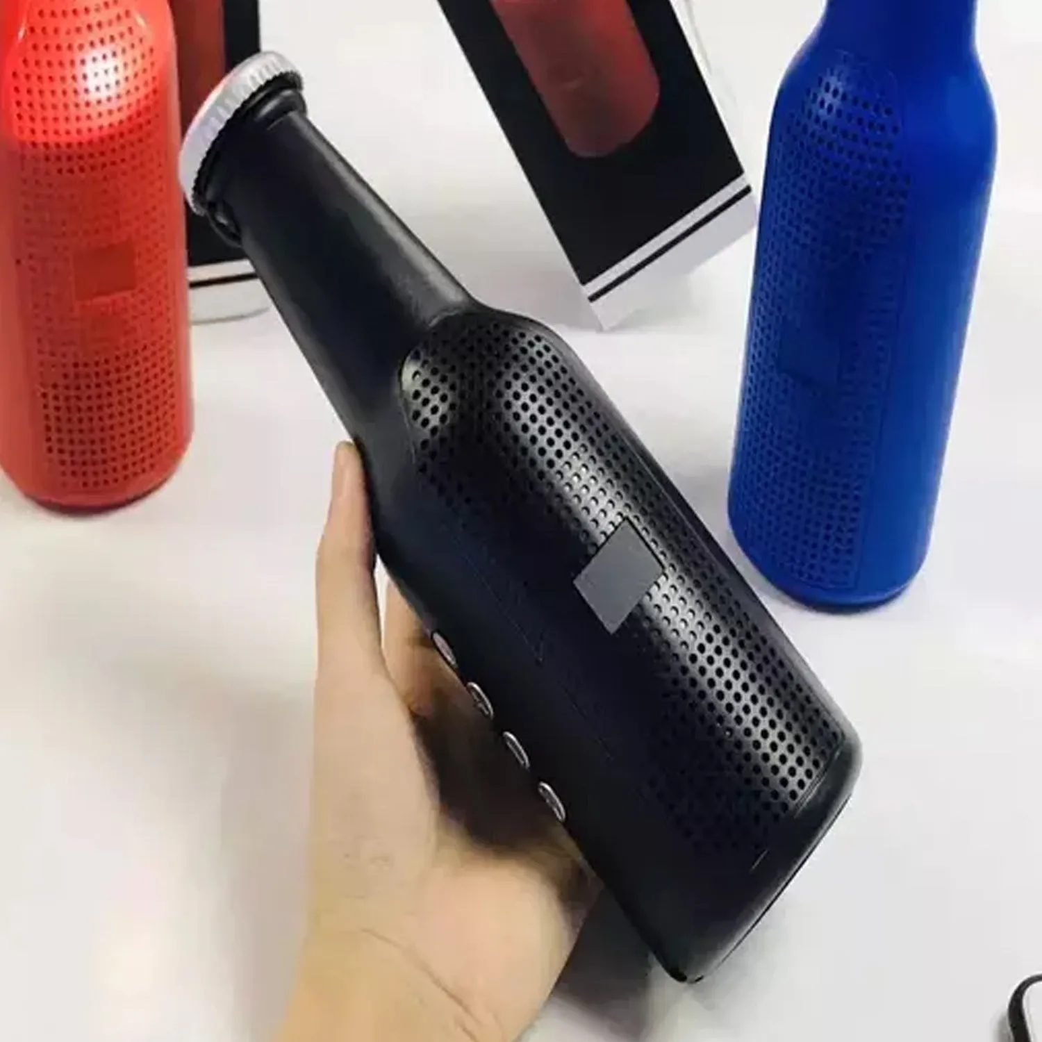 Bottle Shape Bluetooth Speaker And Weatherproof Enhanced Wireless USB Rechargeable Calling / FM / AUX / USB / SD Card Support Portable Bluetooth Speaker with Rich Deep Bass blootuth speaker(Media Player)