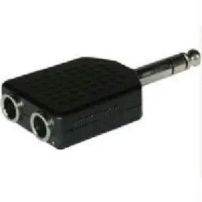 C2g 6.3mm (1-4in) Stereo Male To Dual 6.3mm (1-4in) Stereo Female Adapter