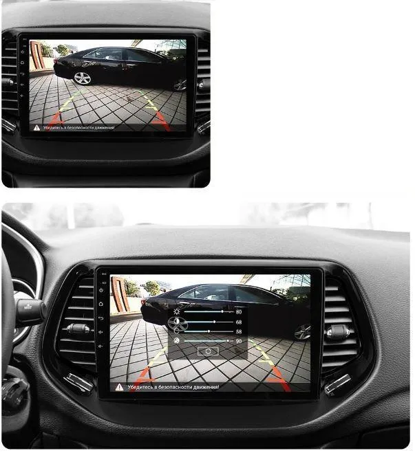 Car Dealz 10.2" Android 10.0 Jeep Compass 2016-2018 w CAM In Dash Plus OEM Fascia