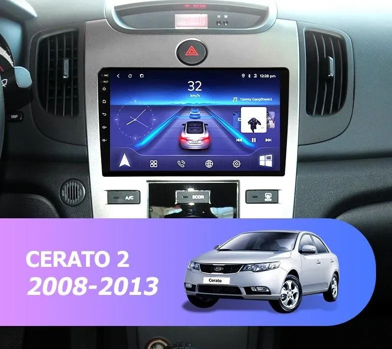 Car Dealz 9" Android 10.0 KIA Cerato 2008-2013 w CAM In Dash Plus OEM Fascia