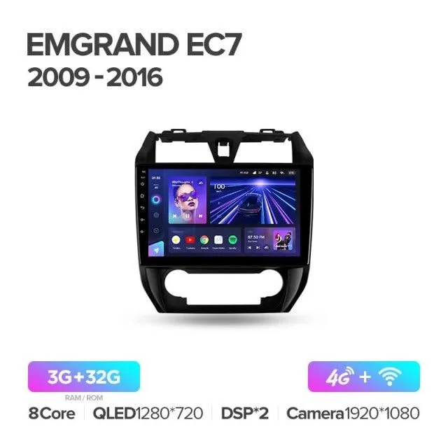 Car Dealz Elite 4G Data Model 10.2" Android 12.0 For Geely Emgrand EC7 1 2009 - 2016 In Dash Plus OEM Fascia