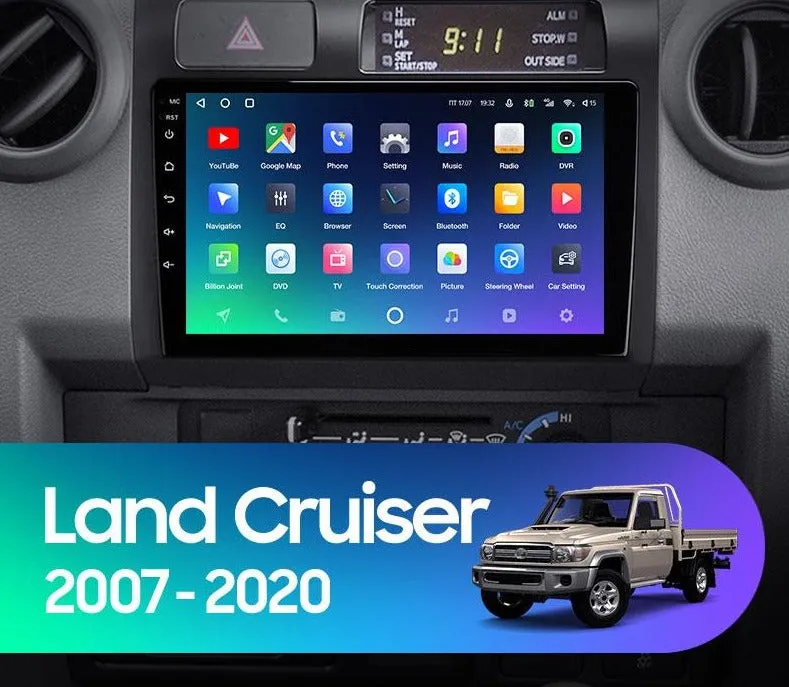 Car Dealz Premium Advanced 4G Data Model 10.2" Android 12.0 For Toyota Land Cruiser LC 70 Series 2007 - 2020