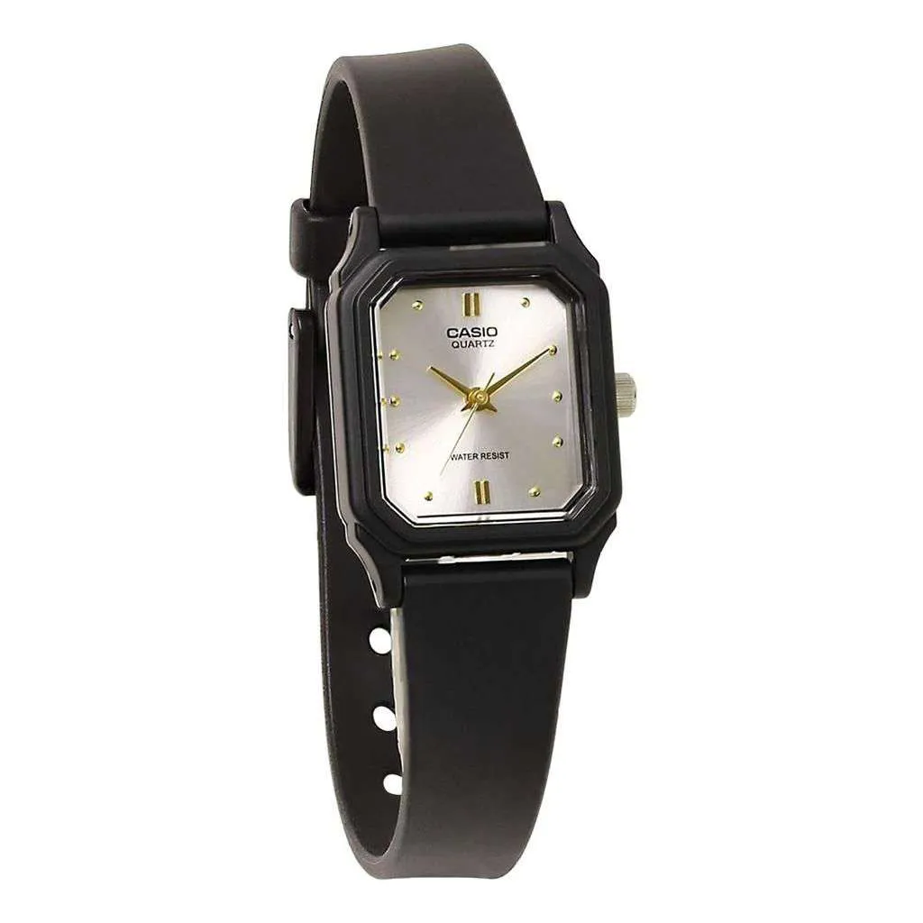 Casio LQ-142E-7ADF Black Rubber Strap Watch for Women