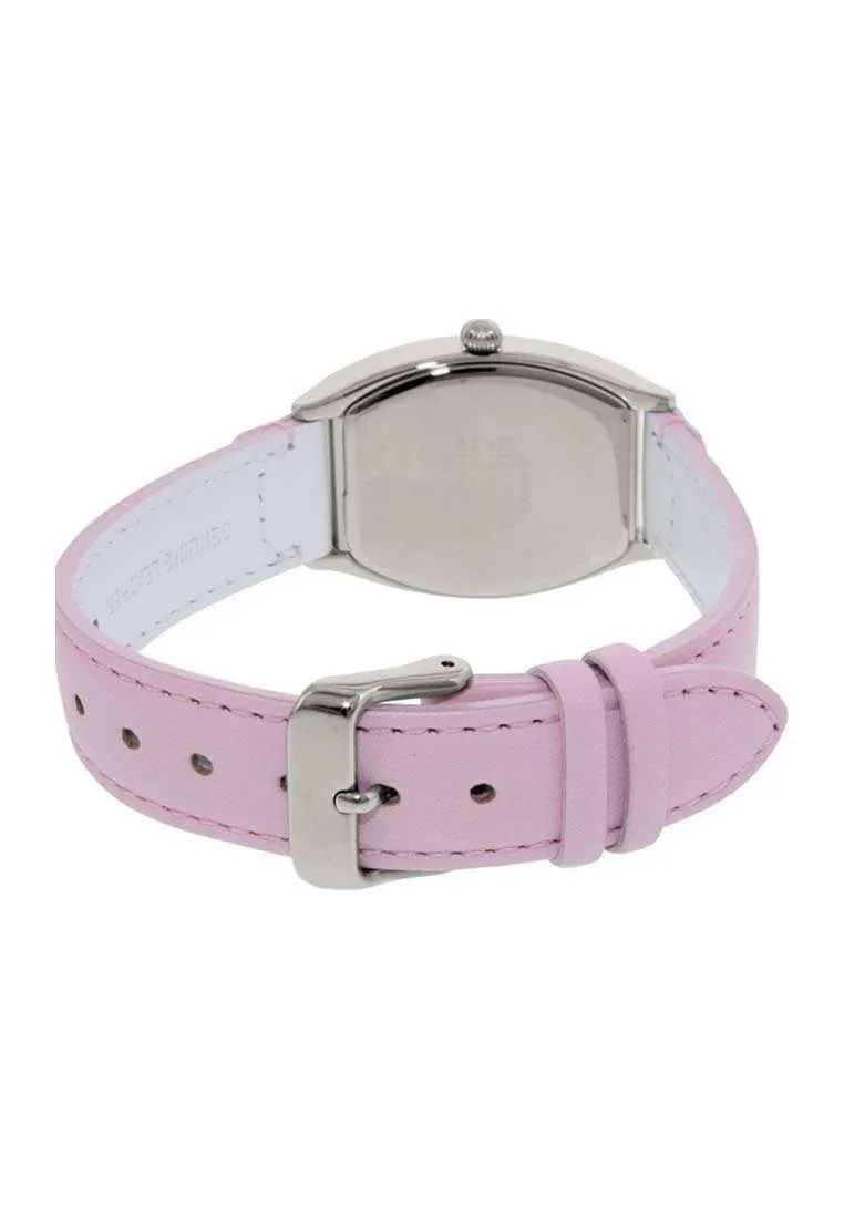 Casio LTP-E114L-4A1DF Pink Leather Strap Watch for Women