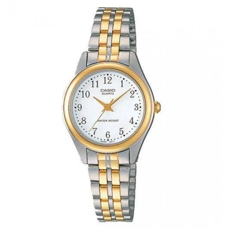 Casio Vintage LTP-1129G-7BRDF Silver & Gold Stainless Watch for Women