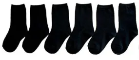 children's ankle socks - black - size 6-8 Case of 360