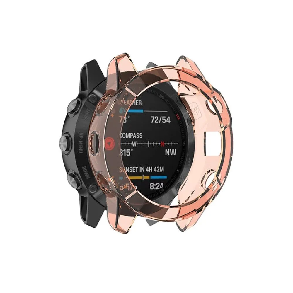 Cool transparent cover for Garmin Fenix 6 / 6 Pro Pink