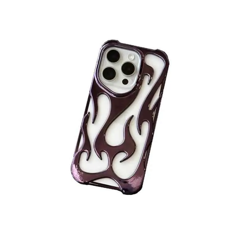 Cute Phone Cases 3D Flame Pattern for iPhone 15/14/13/12 Pro Max - TSP3011