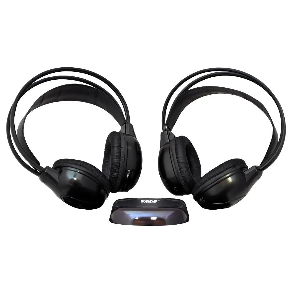 Dual Wireless Ir Mobile Video Stereo Headphones W/Transmitter