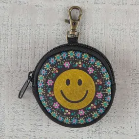 Ear Bud Pouch Smiley Folk Face