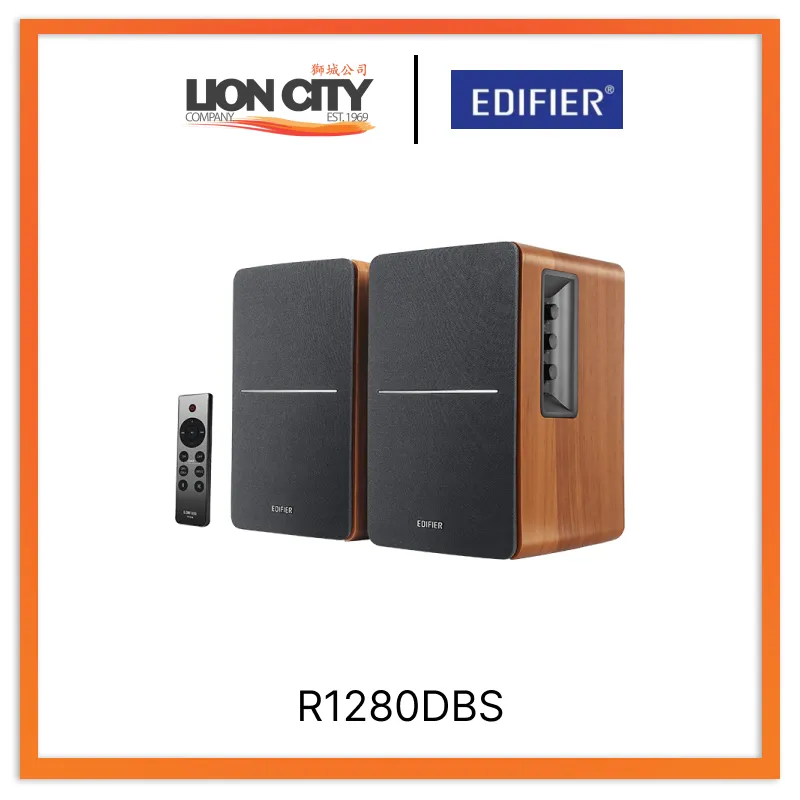 EDIFIER R1280DBS BROWN Bookshelf Bluetooth Speakers 42W