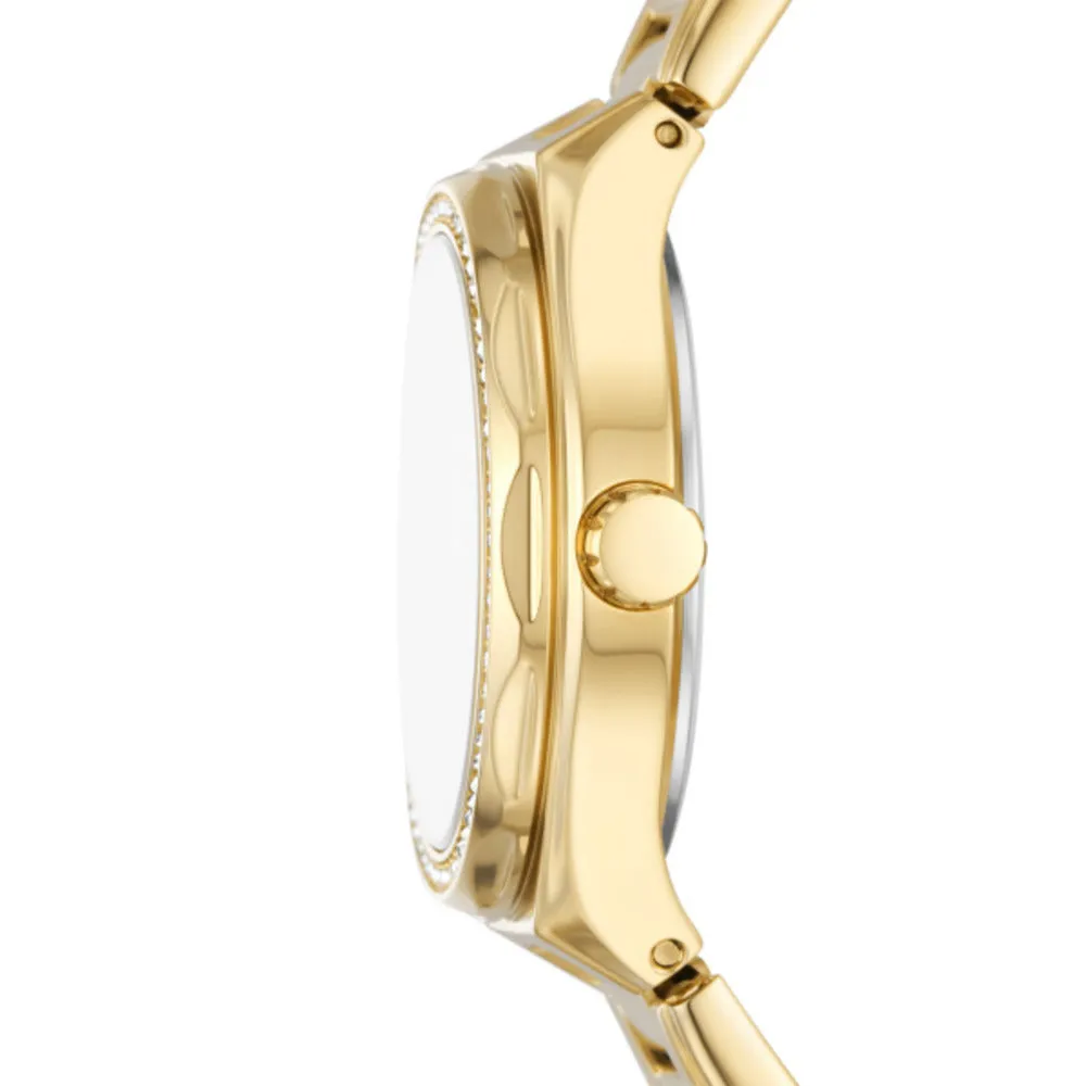 Eevie Women Gold Quartz Analog Watch