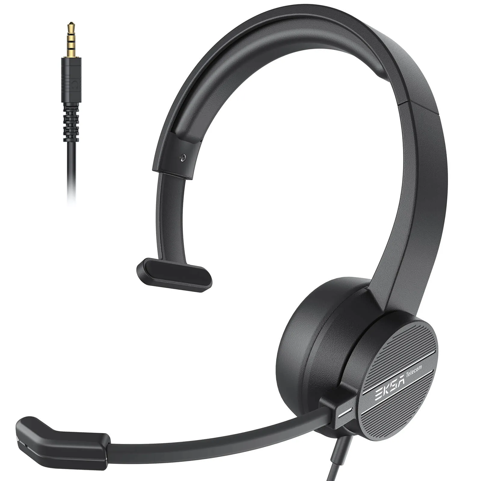 EKSAtelecom® H15 Mono Headset for Laptop and PC with Noise Cancellation