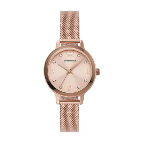 Emporio Armani  Rose Gold Tone Analogue Watch AR11512